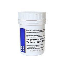 Schüßler Salz Adler Pharma Nr. 33: Molybdenum sulfuratum D12 (Salz bei Sulfitunverträglichkeit) - 100g