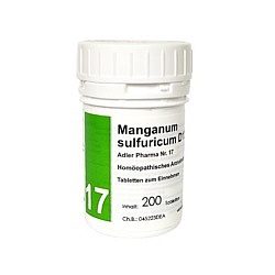 Schüßler Salz Adler Pharma Nr. 17 Manganum sulfuricum D12 (Salz der Energiegewinnung in den Mitochondrien und Enzymaktivator) - 200 Stück