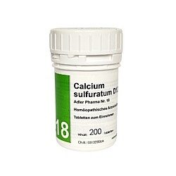 Schüßler Salz Adler Pharma Nr. 18 Calcium sulfuratum D12 (Salz der Tiefenreinigung) - 200 Stück