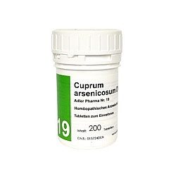 Schüßler Salz Adler Pharma Nr. 19 Cuprum arsenicosum D12 (Salz des Nervensystems) - 200 Stück