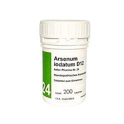Schüßler Salz Adler Pharma Nr. 24 Arsenum jodatum D12 (Salz für eine körperliche Balance und Kraft) - 200 Stück