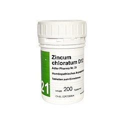 Schüßler Salz Adler Pharma Nr. 21 Zincum chloratum D12 (Salz als Stoffwechselaktivator) - 200 Stück