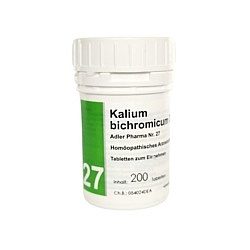 Schüßler Salz Adler Pharma Nr. 27 Kalium bichromicum D12 (Salz des Kohlenhydrat – und Fettstoffwechsel) - 200 Stück